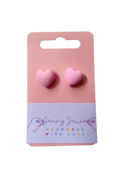 Baby Pink Heart Earrings