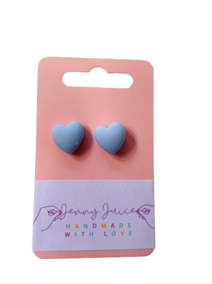 Baby Blue Heart Earrings