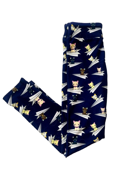 JJJ Paper Plane Kitty Leggings