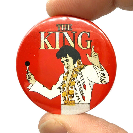 Elvis The King Button Pin Badge