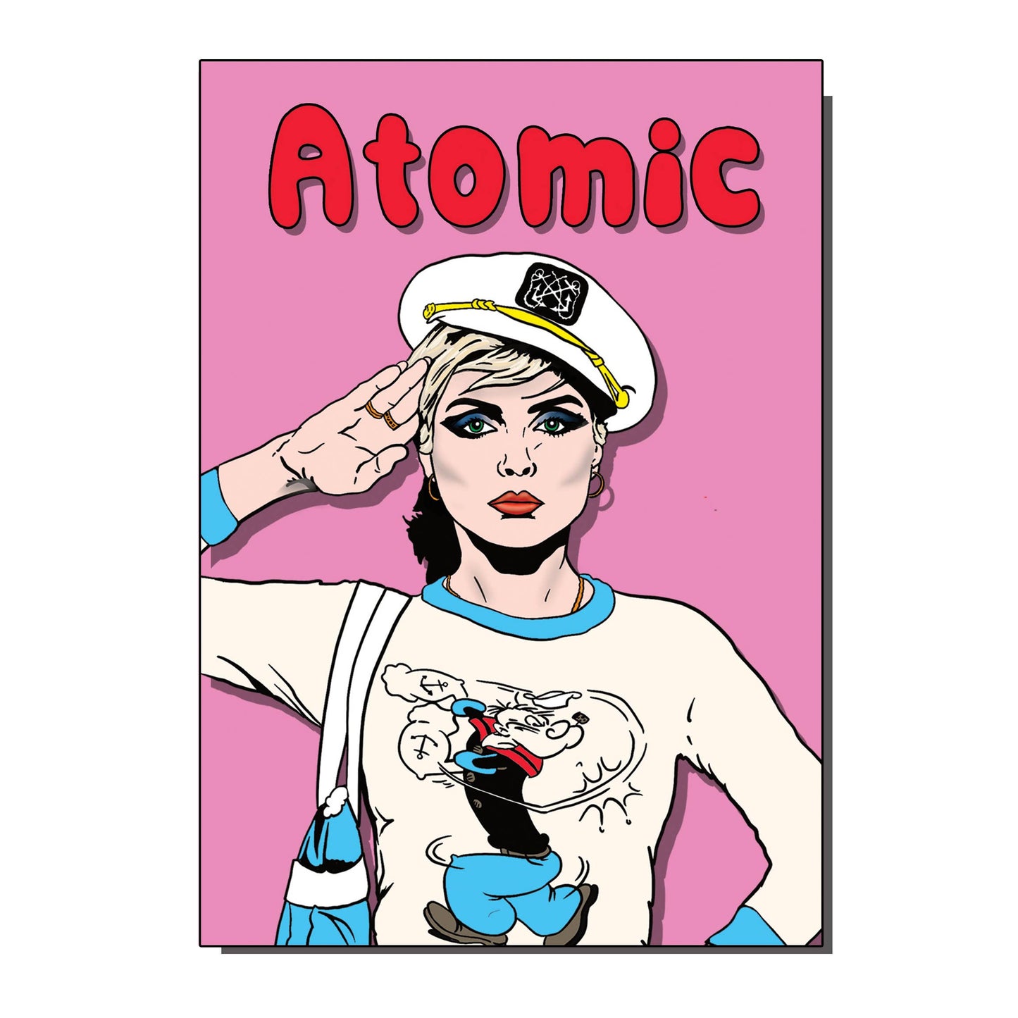 Atomic Blondie 1980s Inspired Greetings Card