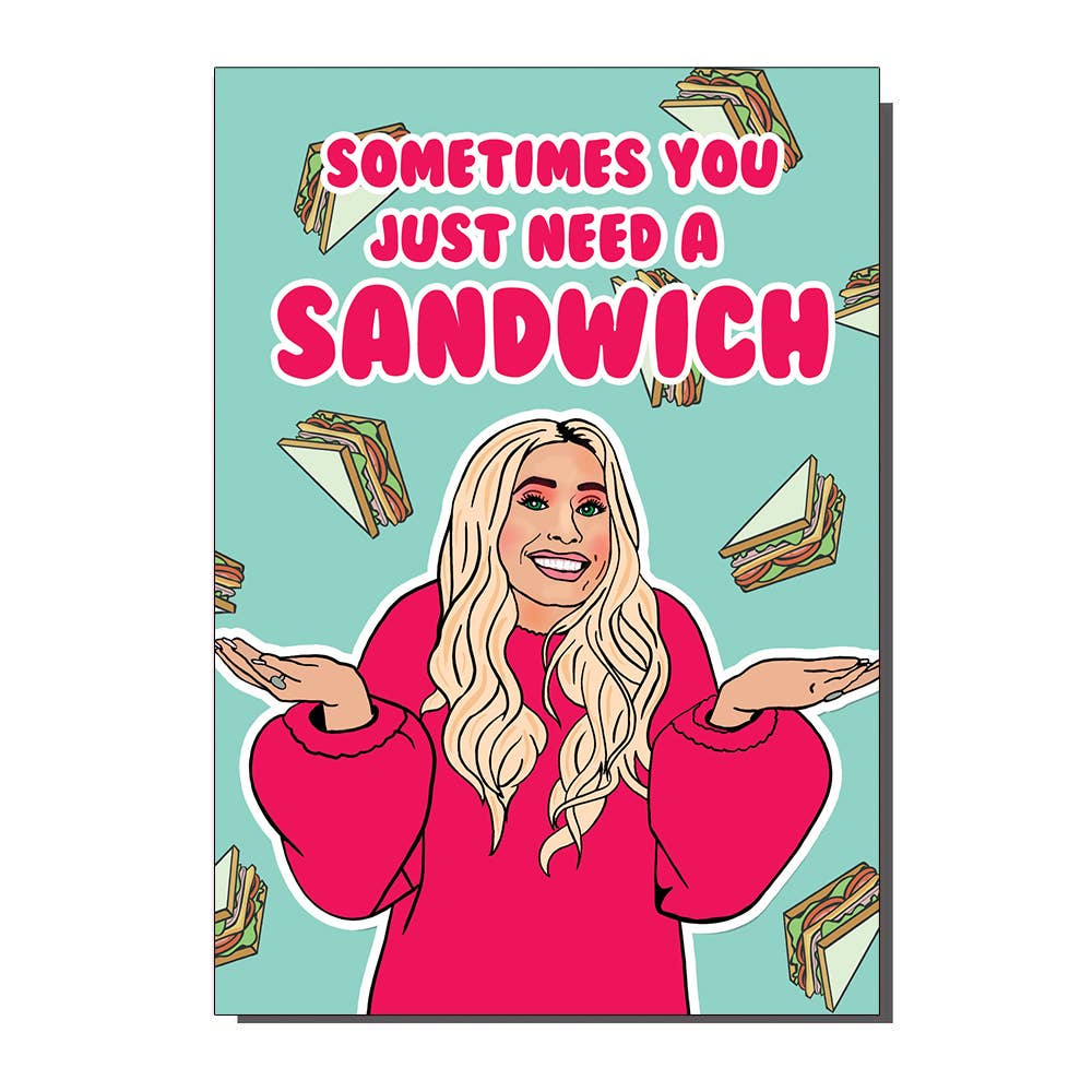 Stacey Solomon Sandwich Inspired Greetings Card