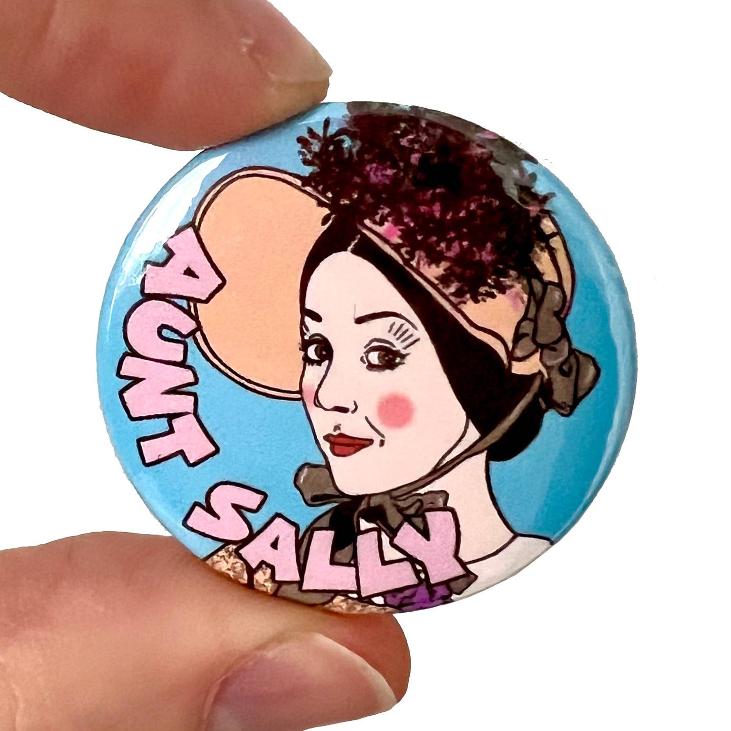 Aunt Sally Worzel Gummidge Inspired Button Pin Badge