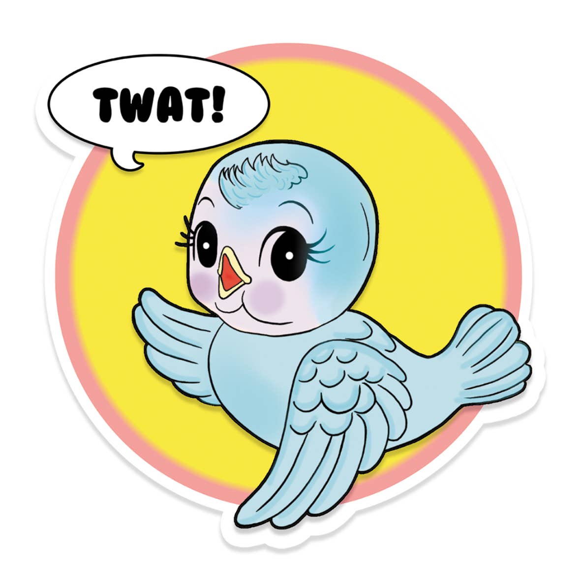 Kitsch Sweary Bluebird Vinyl Sticker 