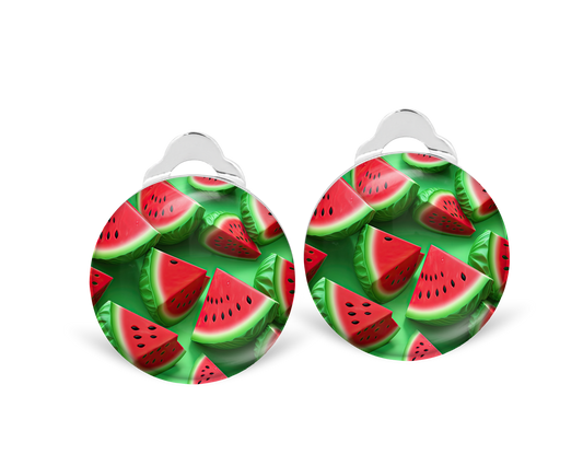 Watermelon Clip on Earrings