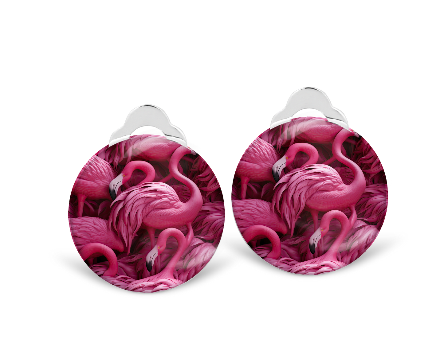 Flamingo Clip on Earrings