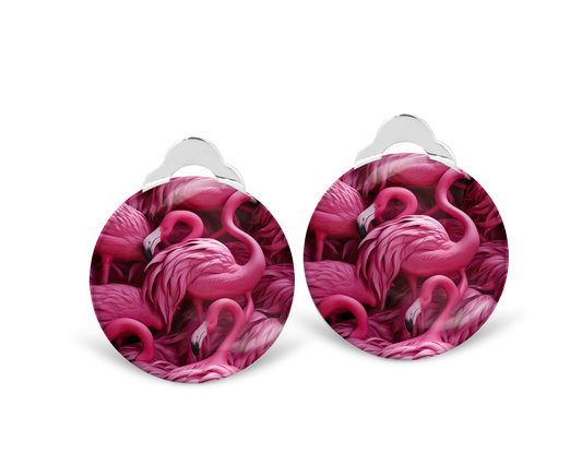 Flamingo Clip on Earrings