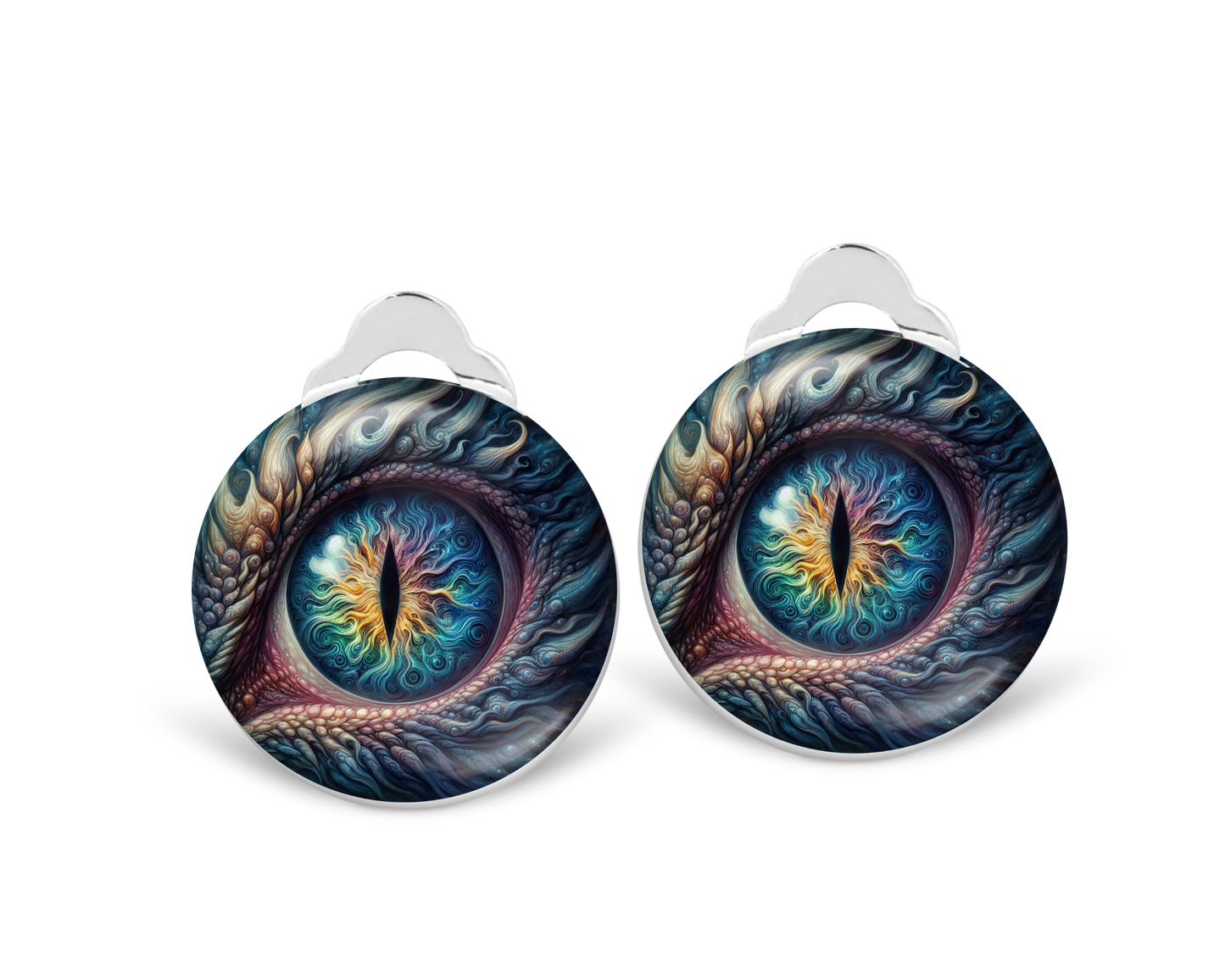 Dragon Eye C Clip on Earrings