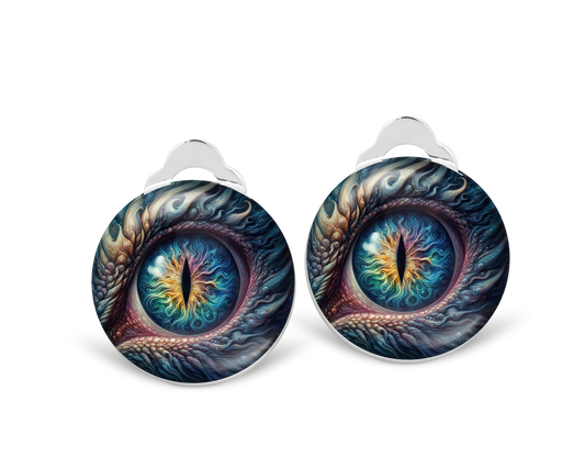 Dragon Eye C Clip on Earrings