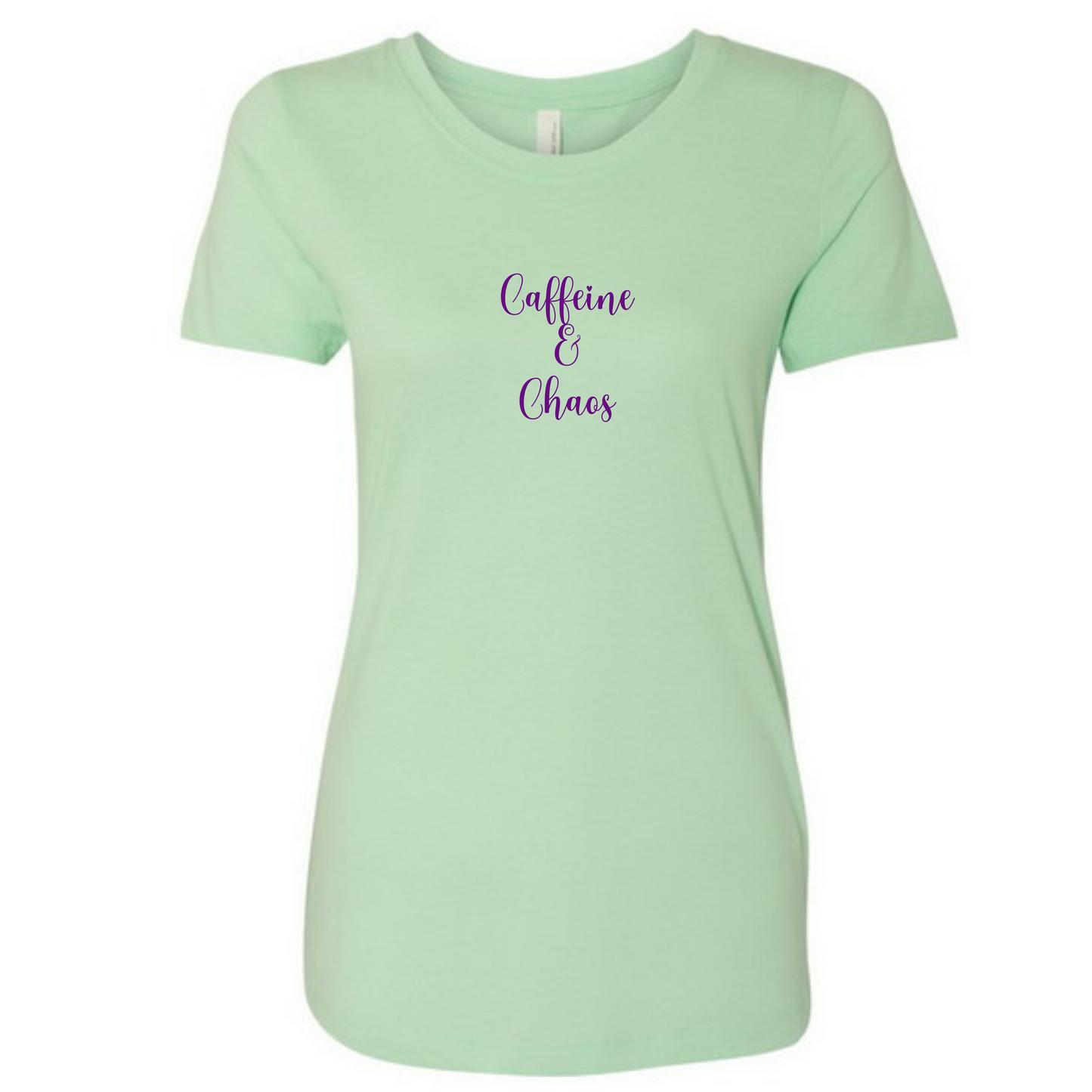 Caffeine & Chaos Mint Ladies Fit Tee