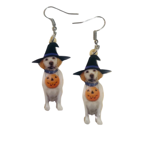 Trick Or Treat Pup Earrings