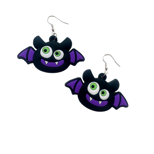 Rubber Bat Earrings