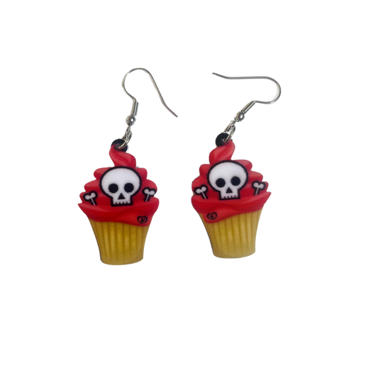 Skele Cupcake Earrings