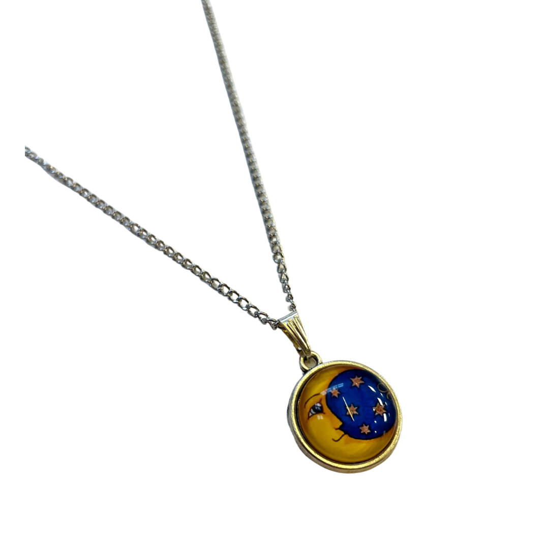 Sun & Moon Handmade Charm Necklace