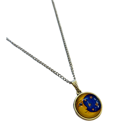 Sun & Moon Handmade Charm Necklace