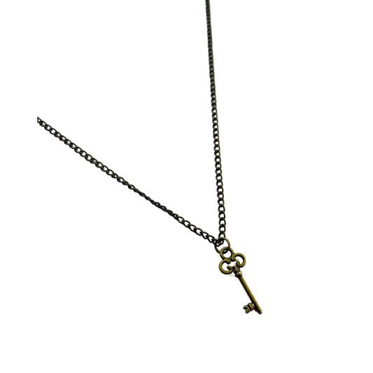 Bronze Key Charm Necklace