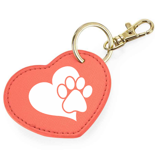 Paw Heart Keyring