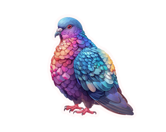 Colourful Pigeon Sticker