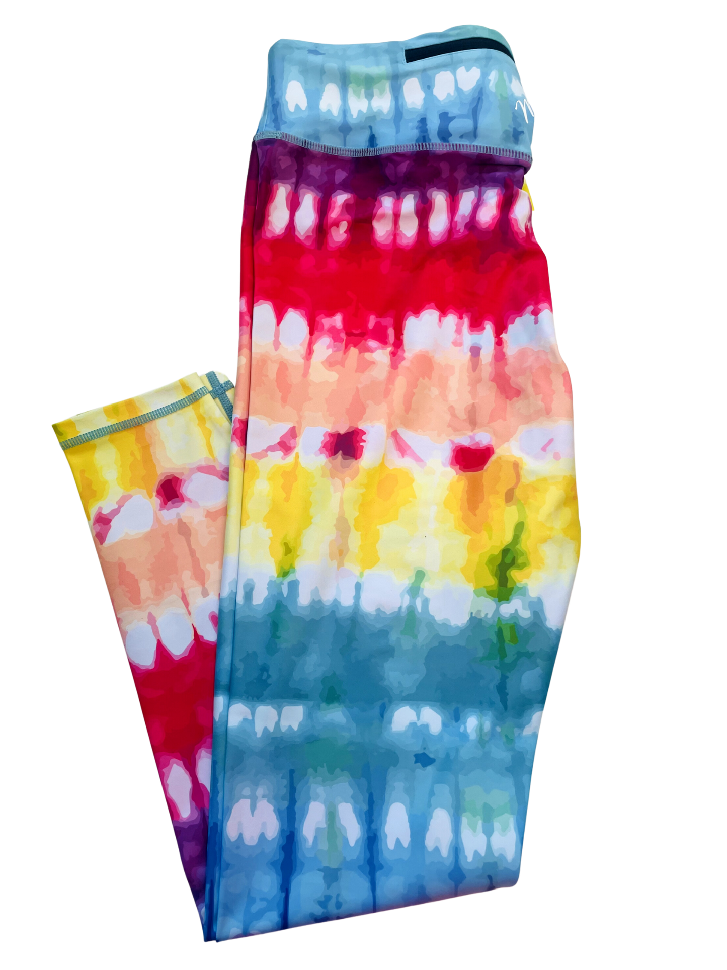 Blue Band Tie Dye Active Leggings