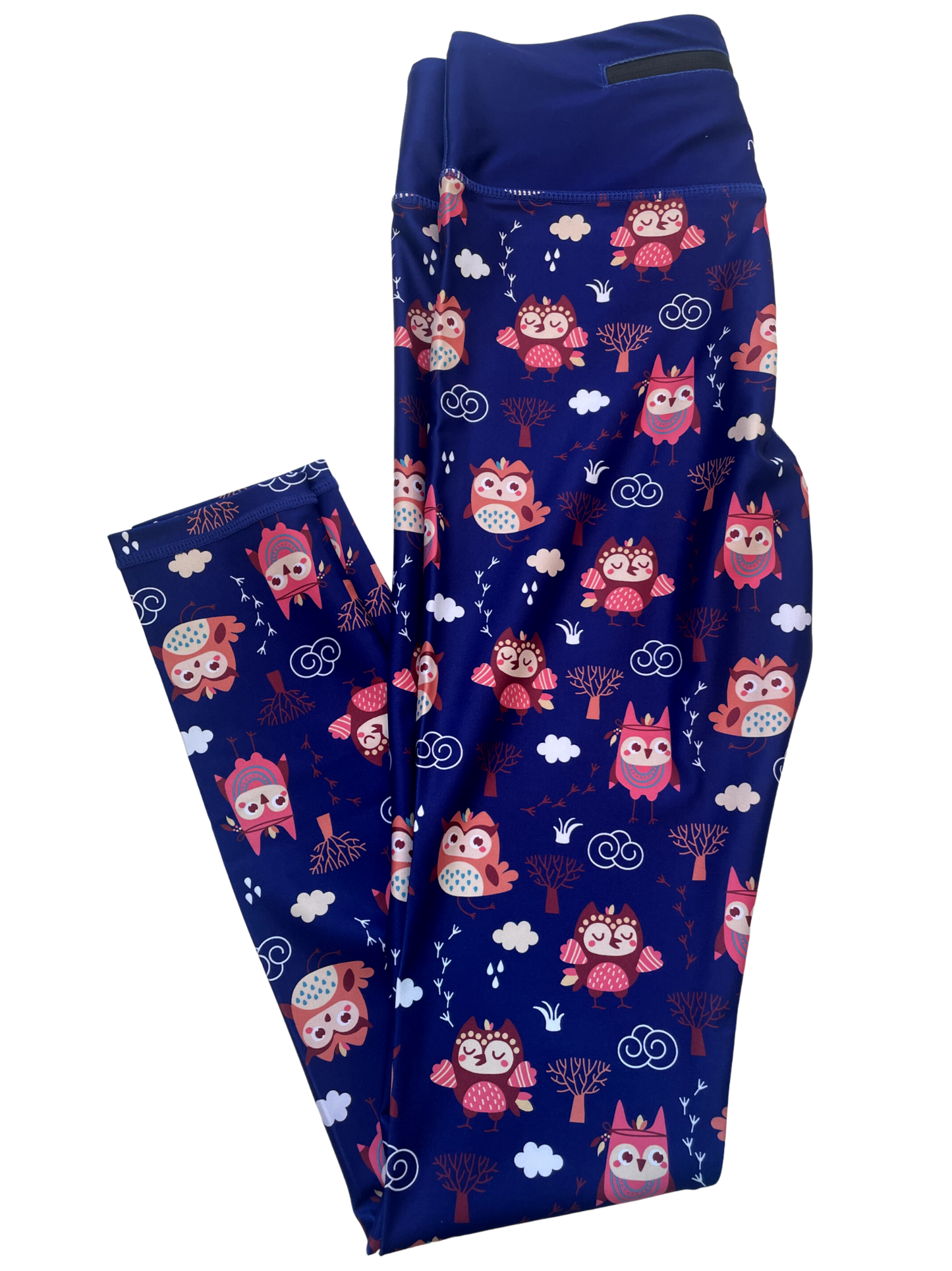 Dark Blue Owl Active Leggings