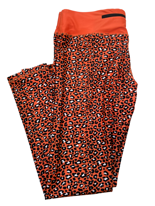 Orange Leopard Active Leggings