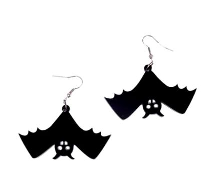 Hanging Bat Earrings