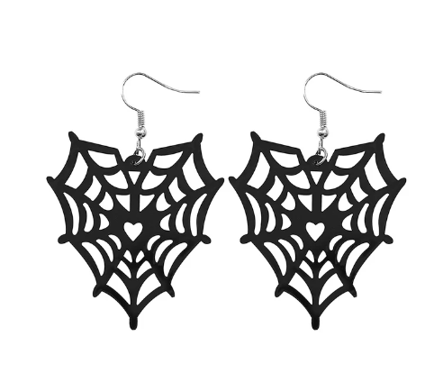 Heart Web Earrings