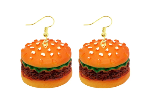 Burger Earrings