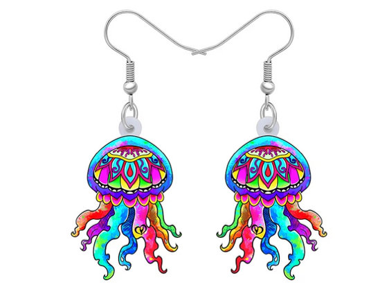 Colourful Jellyfish Earrings