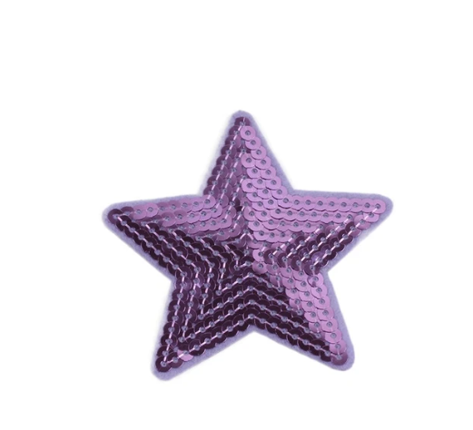 Purple Sequin Star Patch