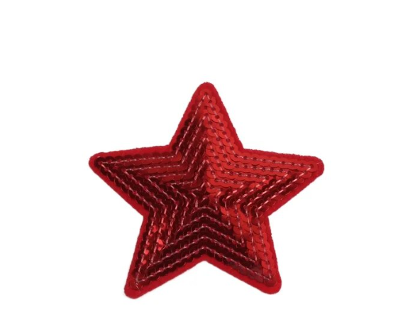 Red Sequin Star Patch