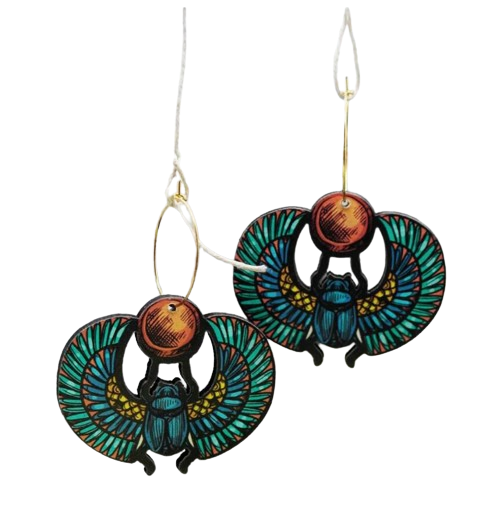 Scarab Beetle Earrings