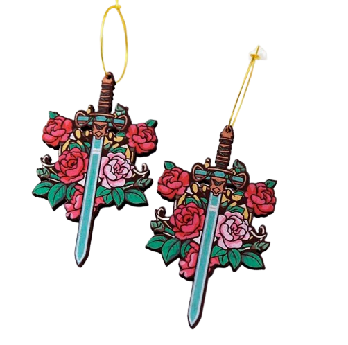 Floral Sword Earrings