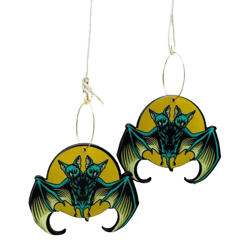 Double Headed Bat Earrings