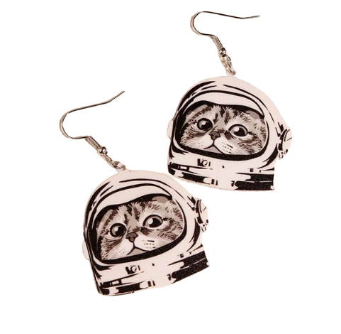 Space Cat Earrings