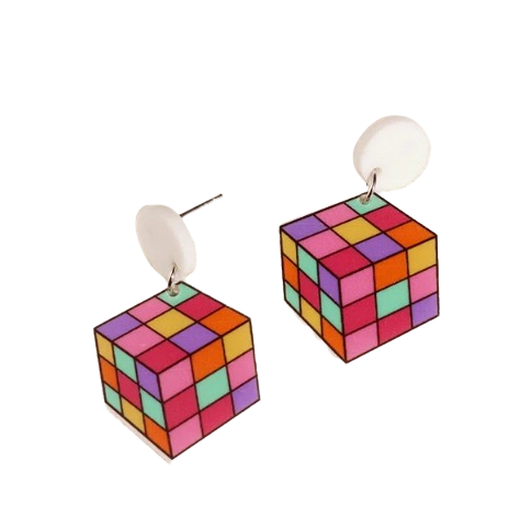 Rubix Cube Earrings