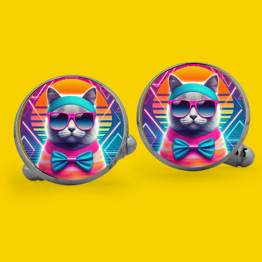 Retro Cat Cufflinks