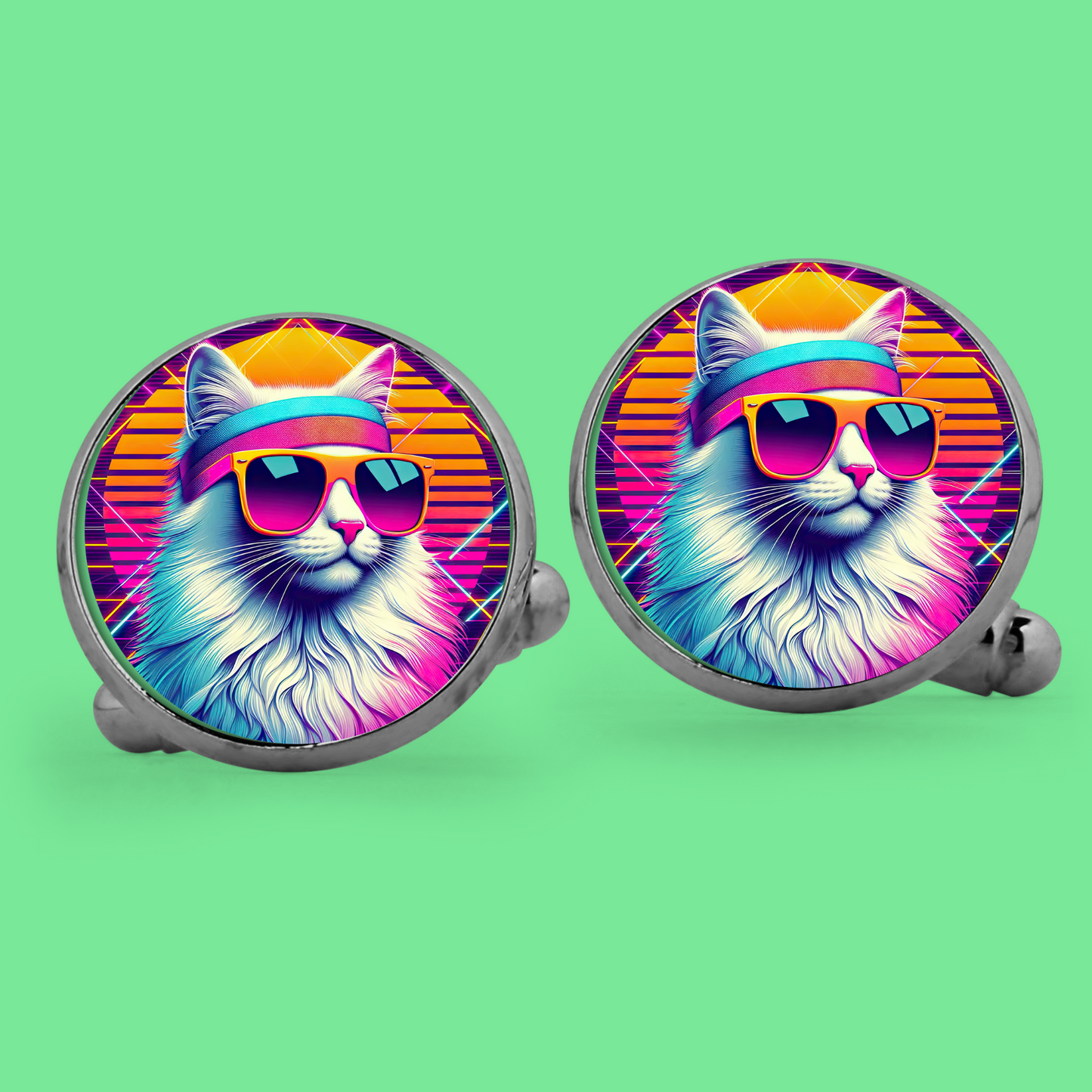 Retro Kitty Cufflinks