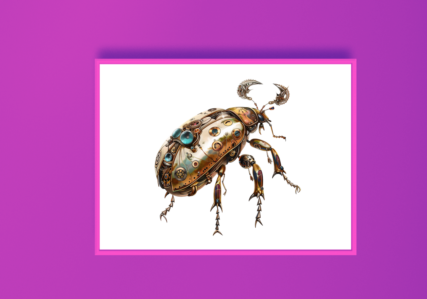 Steampunk Beetle C Art Print