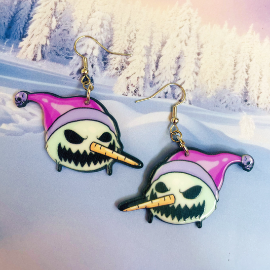 Killer Snowman Earrings