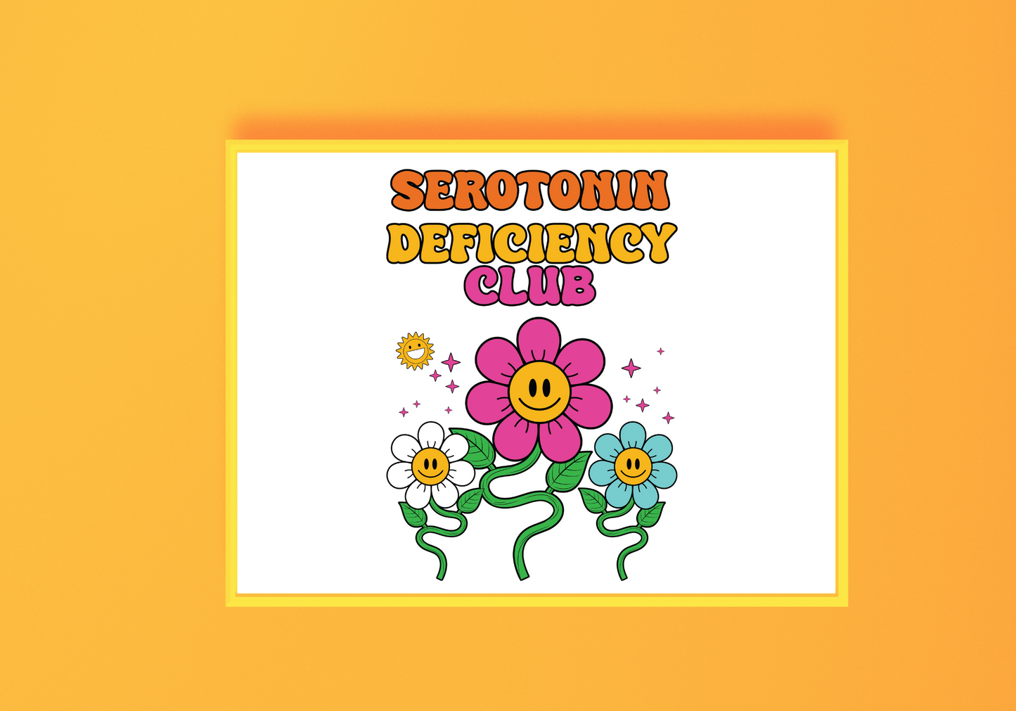 Serotonin Deficiency Club Art Print