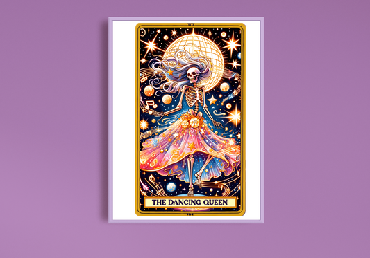 The Dancing Queen Dark Tarot Card Art Print