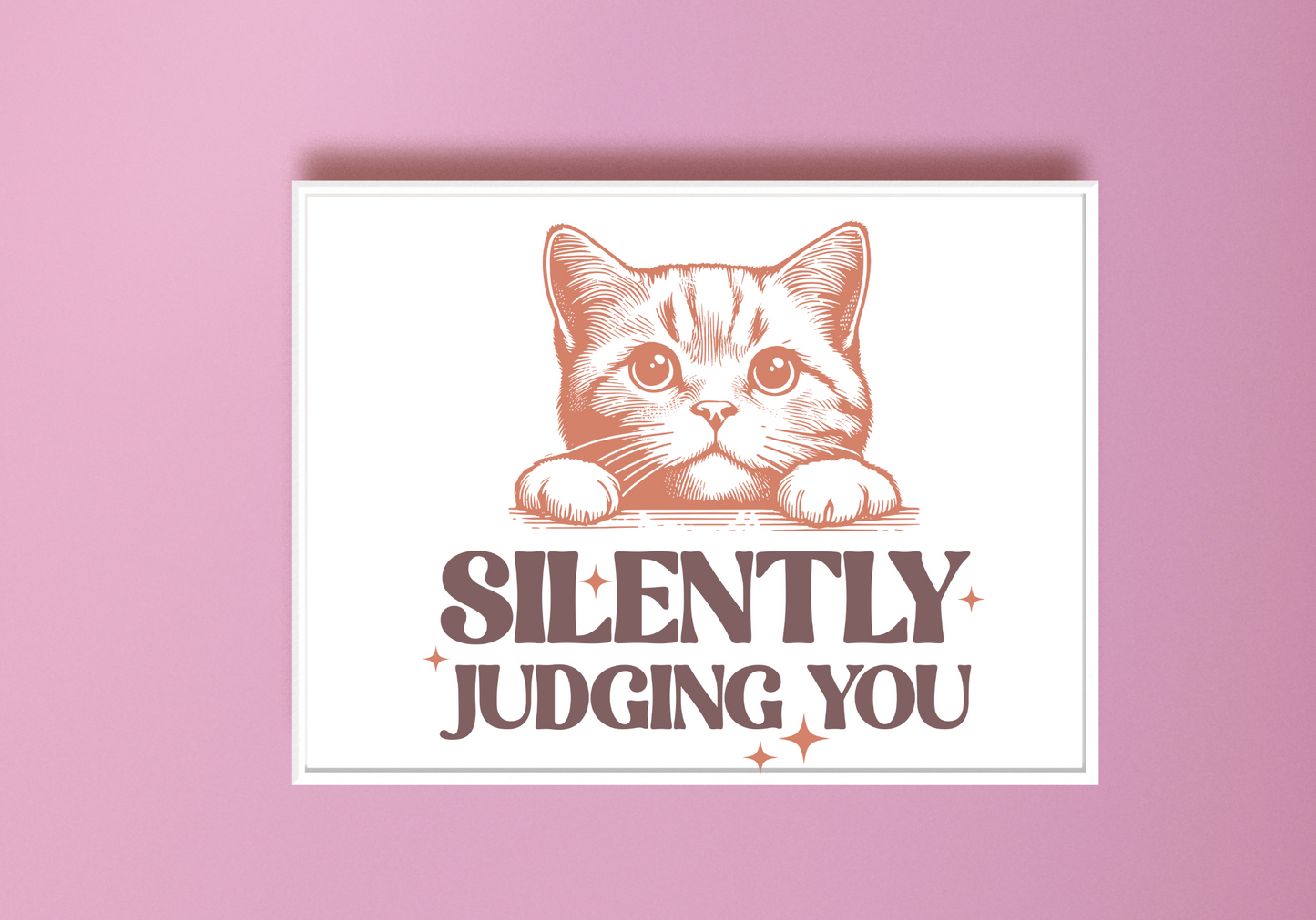 Silently Judging You Art Print