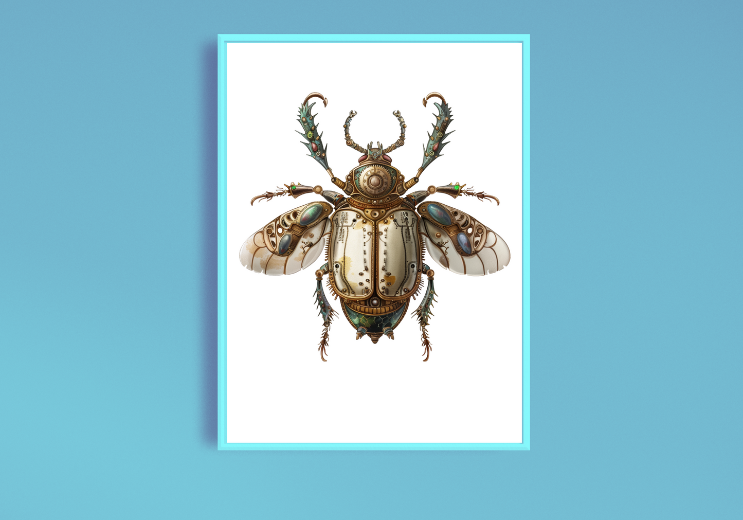 Steampunk Beetle A Art Print