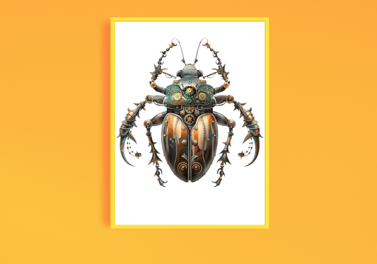 Steampunk Beetle B Art Print