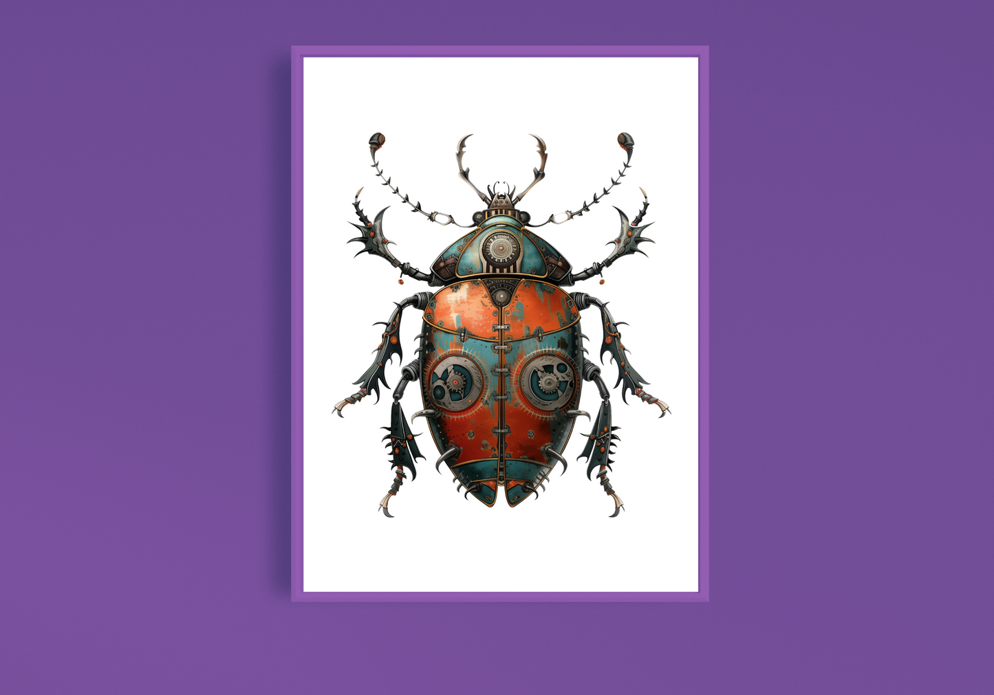 Steampunk Beetle D Art Print