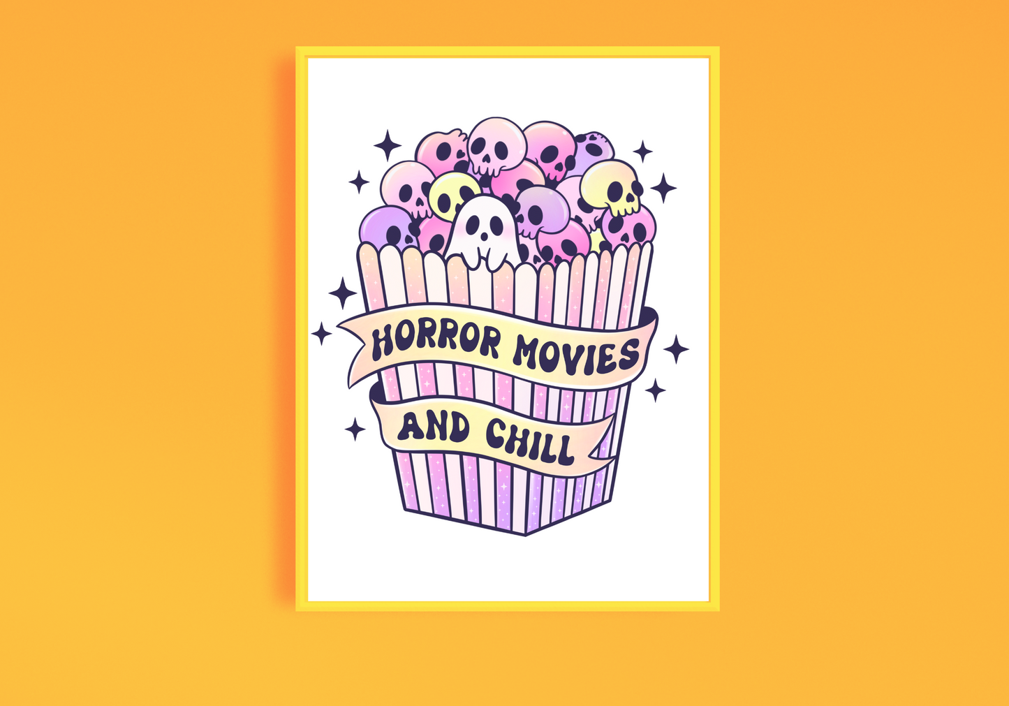 Horror Movies & Chill Art Print