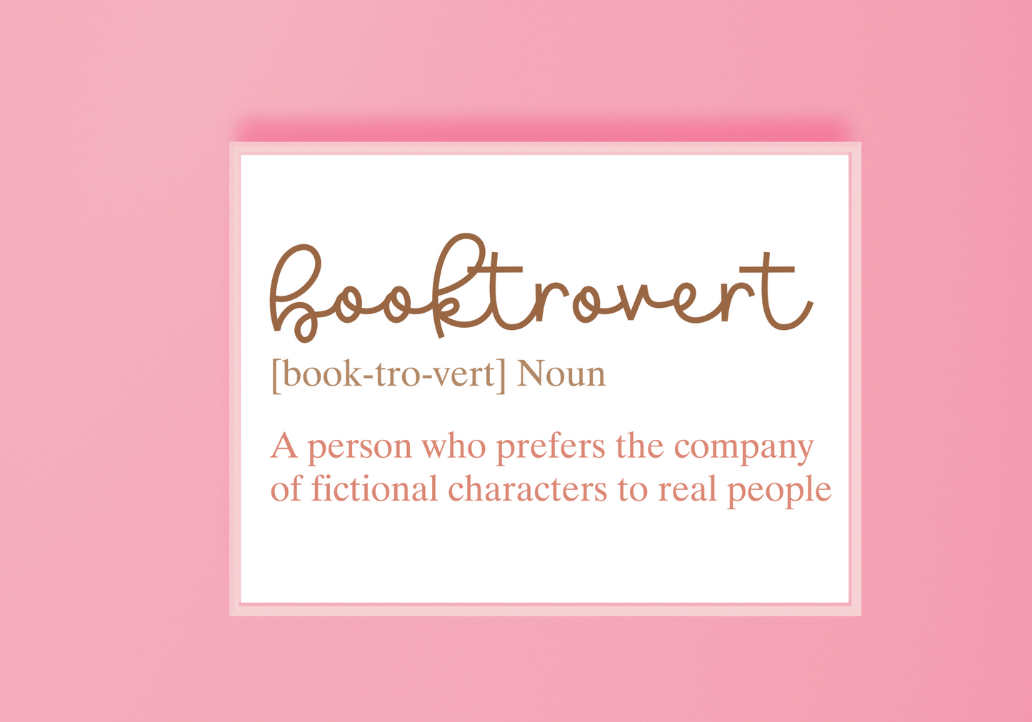 Booktrovert Art Print