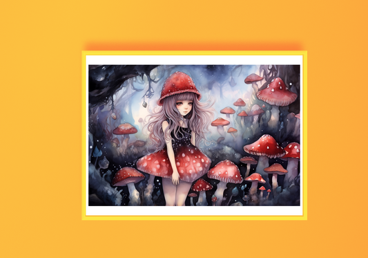 Whimsical Toadstool Art Print