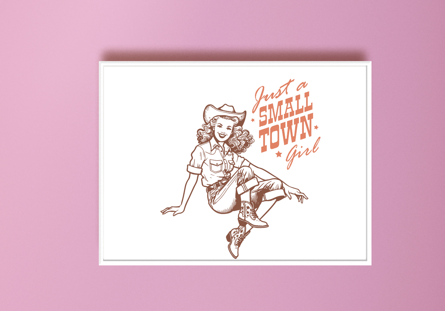 Just A Small Town Girl Art Print